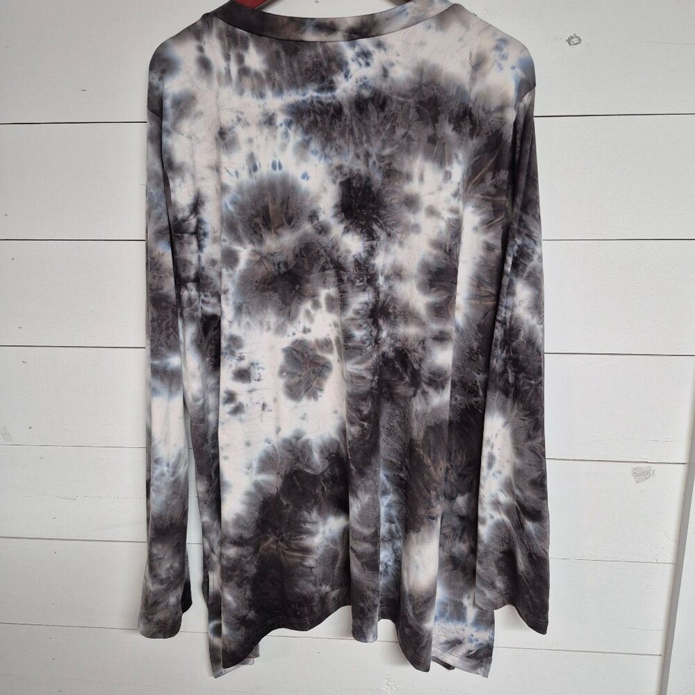 Tie-Dye Long Sleeve Tunic Top XL - Picture 7 of 7